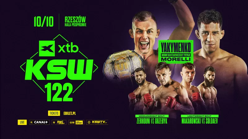 XTB KSW 122: Yakimenko vs. Morrelli
